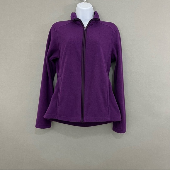 Lands End Purple Fleece Zipper Jacket - Picture 1 of 12